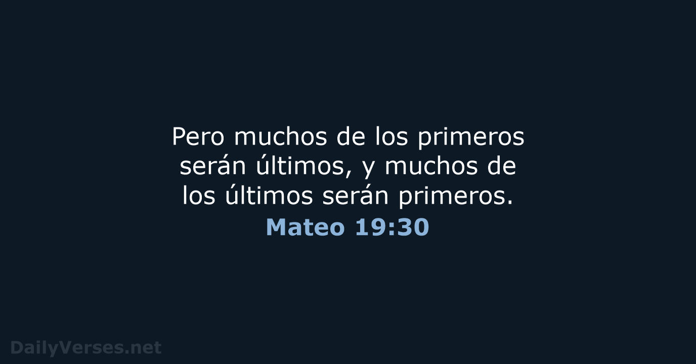 Mateo 19:30 - NVI