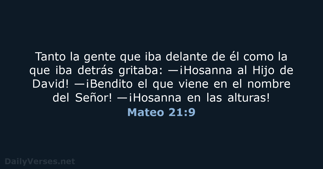 Mateo 21:9 - NVI
