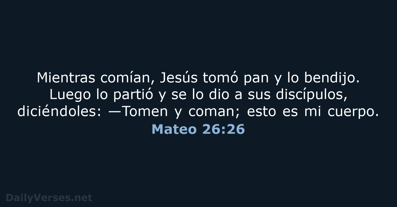 Mateo 26:26 - NVI