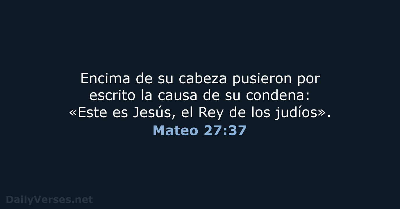 Mateo 27:37 - NVI