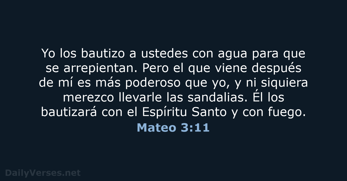 Mateo 3:11 - NVI