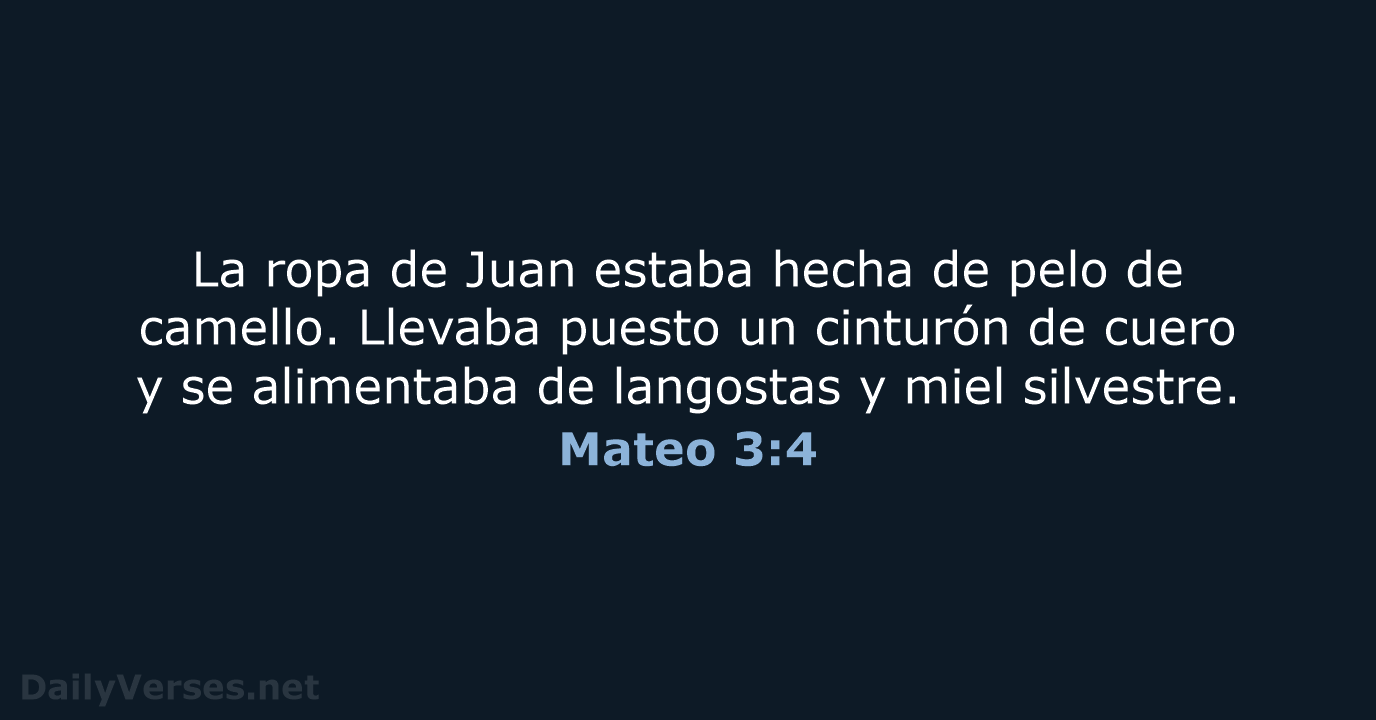 Mateo 3:4 - NVI