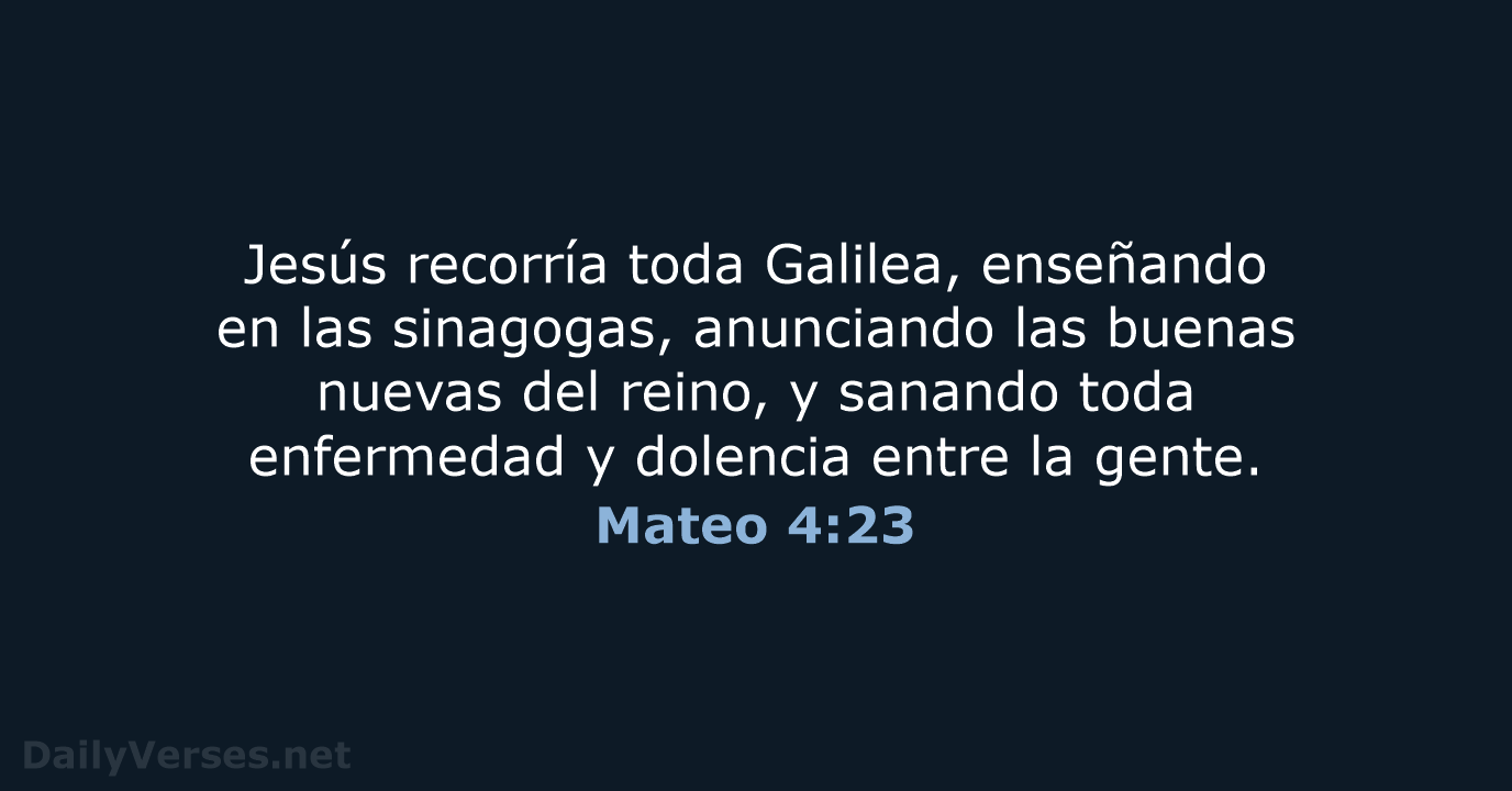 Mateo 4:23 - NVI