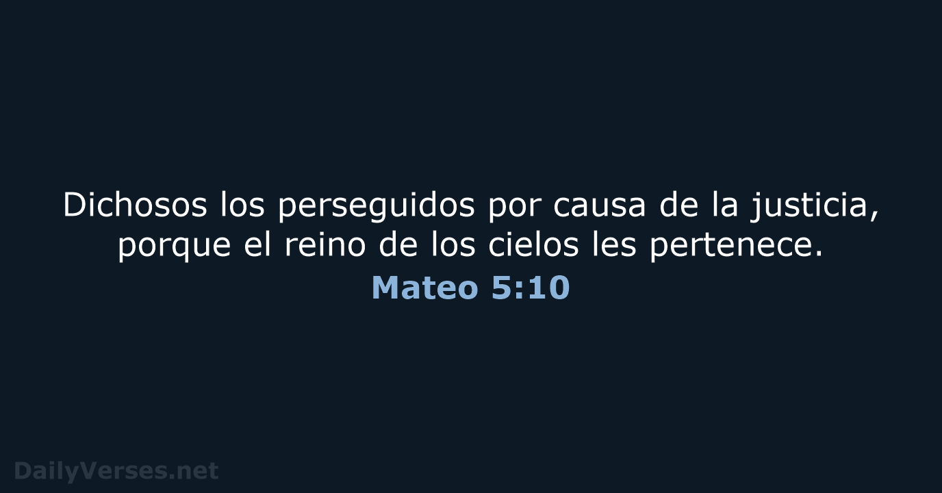 Mateo 5:10 - NVI