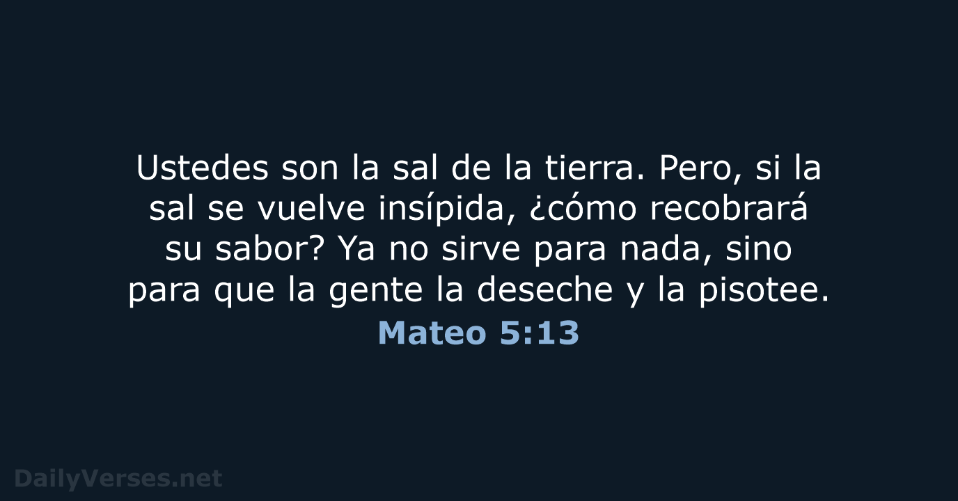 Mateo 5:13 - NVI