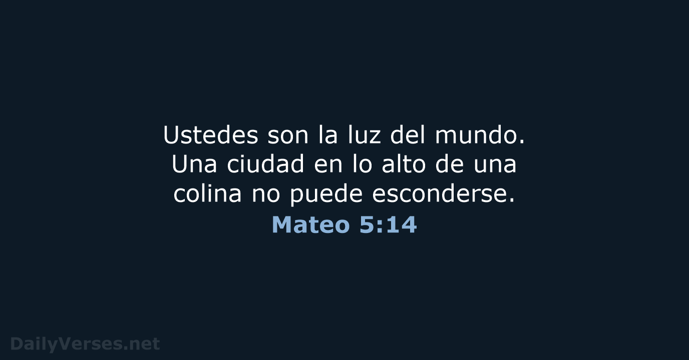 Mateo 5:14 - NVI
