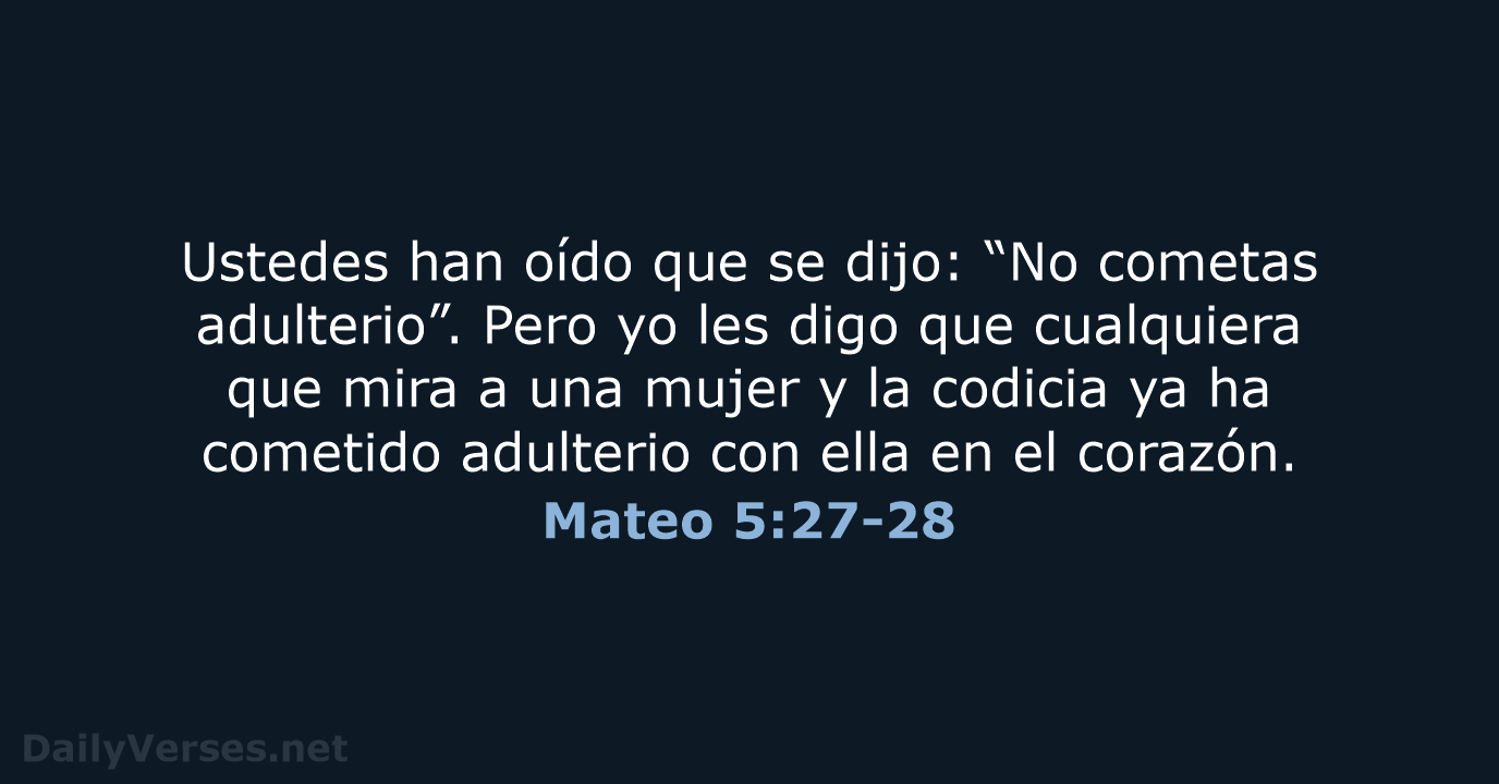 Mateo 5:27-28 - NVI
