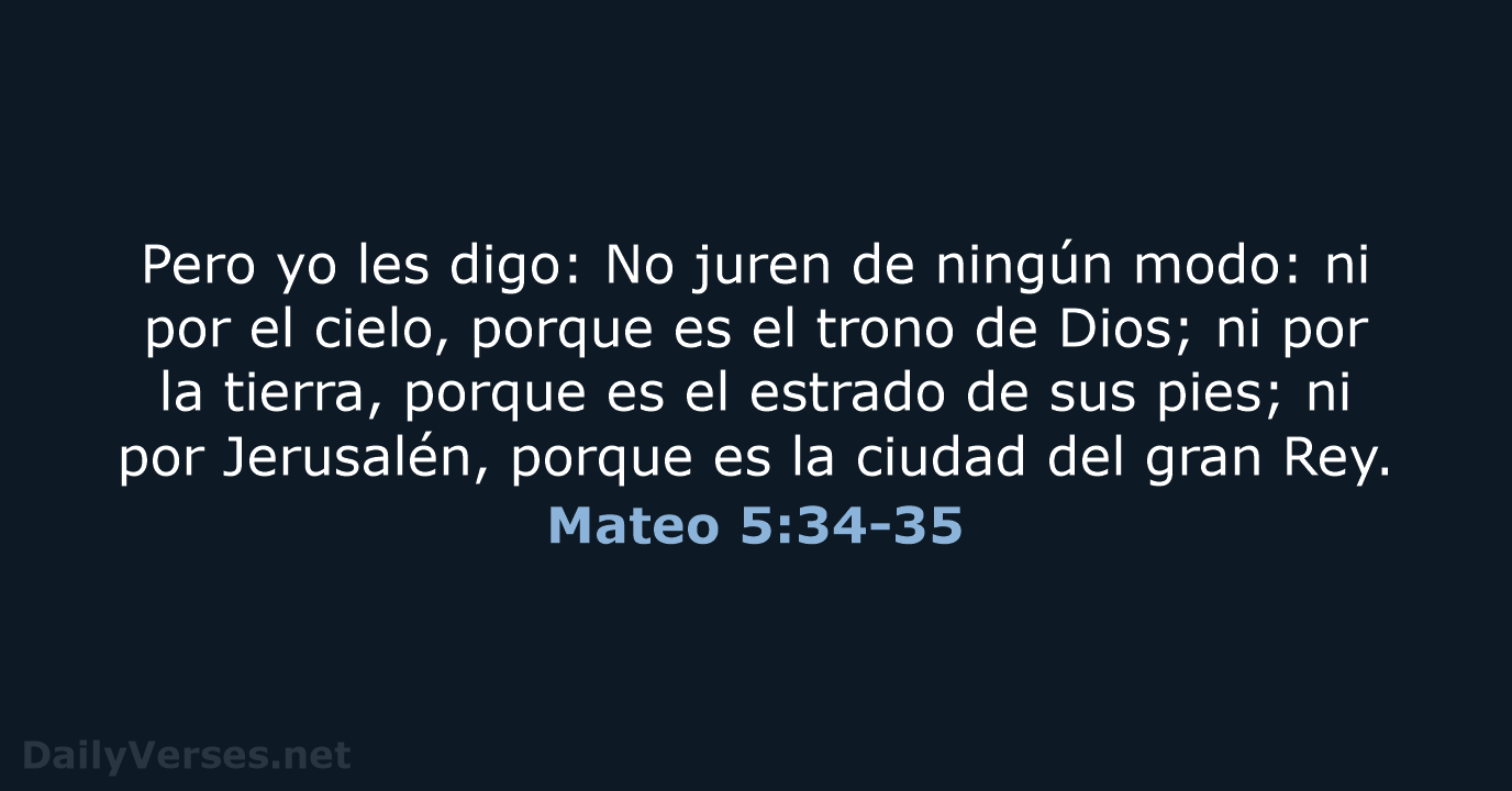 Mateo 5:34-35 - NVI