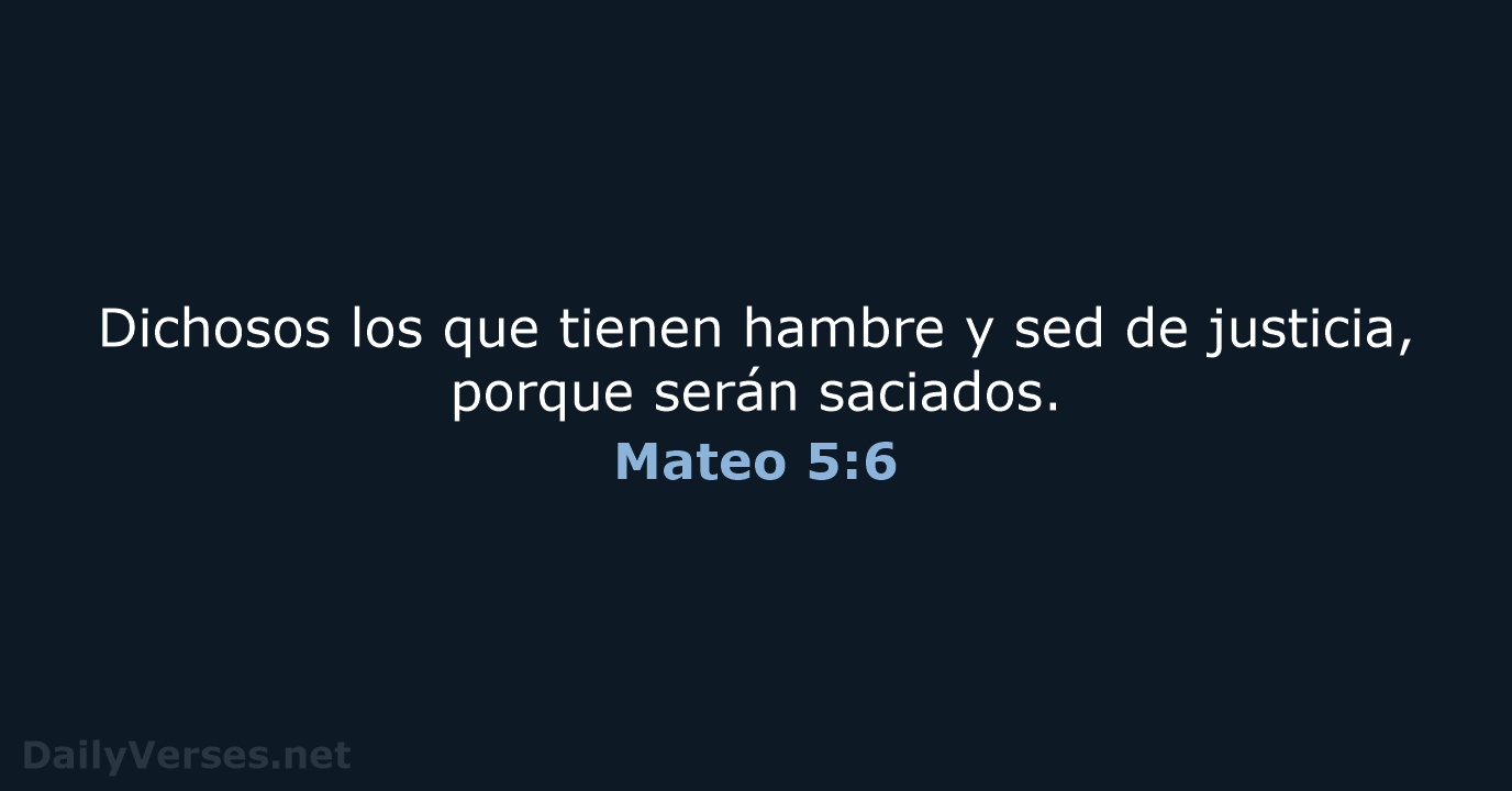 Mateo 5:6 - NVI