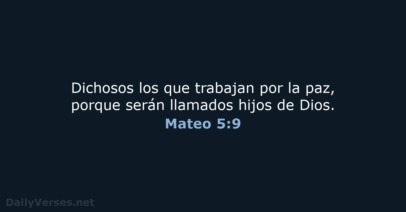 Mateo 5:9 - NVI