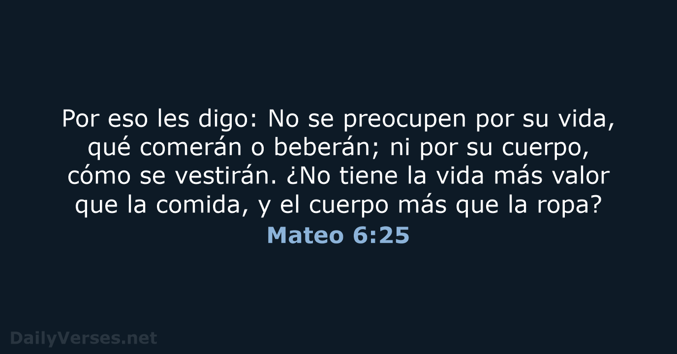 Mateo 6:25 - NVI