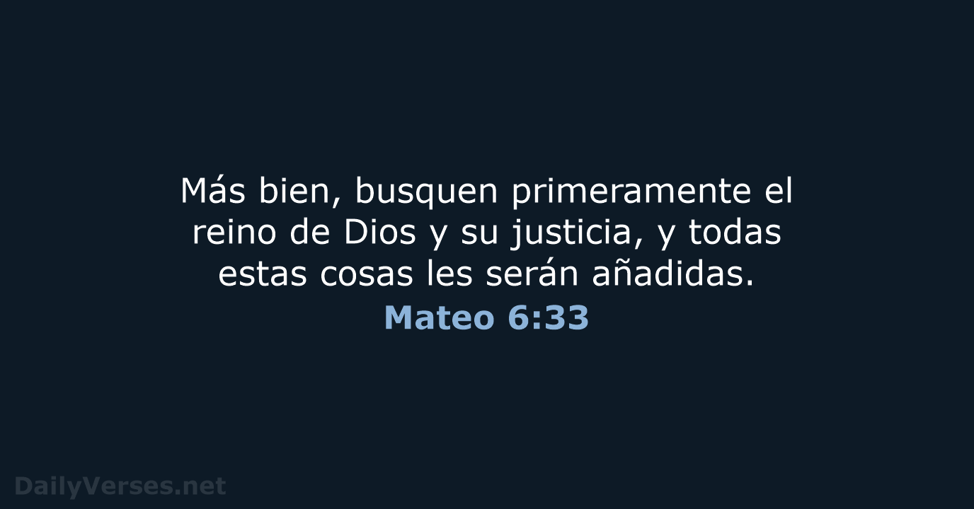 Mateo 6:33 - NVI