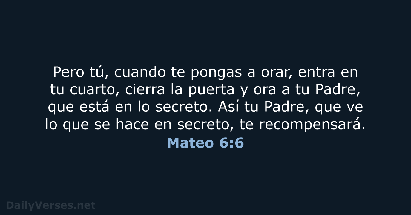 Mateo 6:6 - NVI