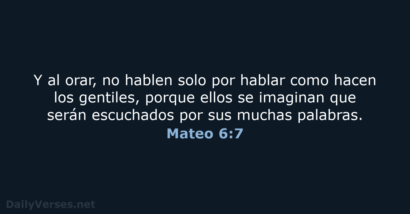 Mateo 6:7 - NVI