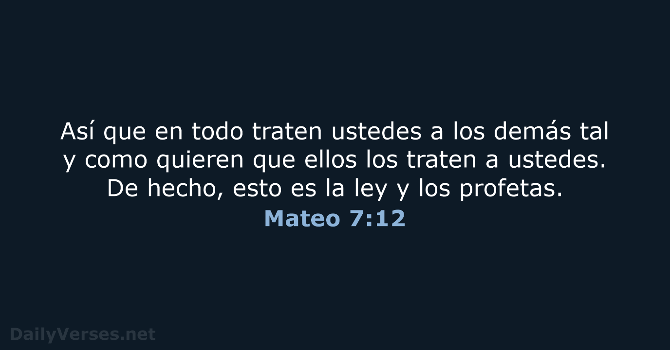 Mateo 7:12 - NVI