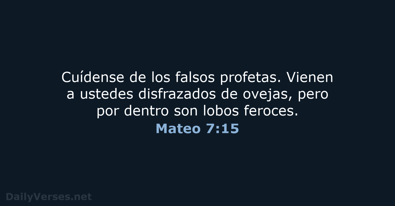 Mateo 7:15 - NVI