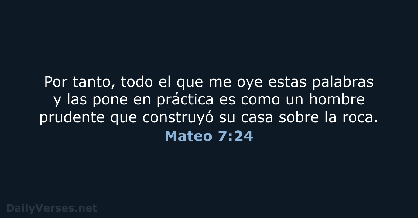 Mateo 7:24 - NVI