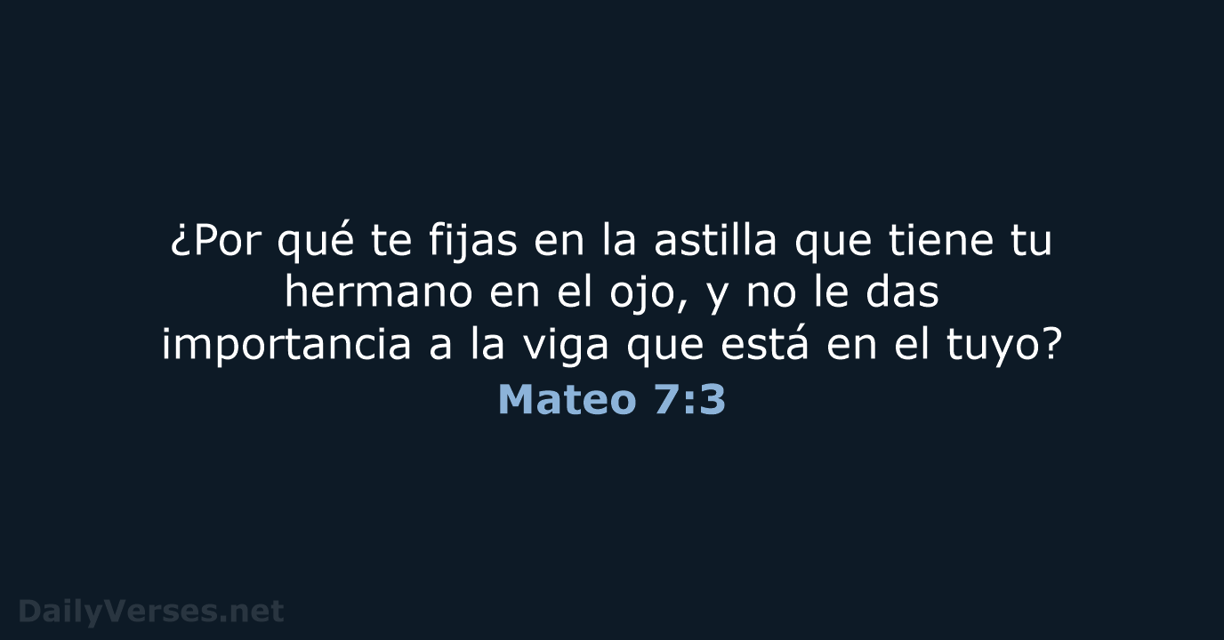 Mateo 7:3 - NVI