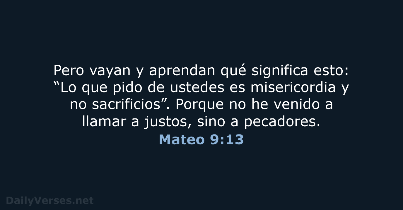Mateo 9:13 - NVI