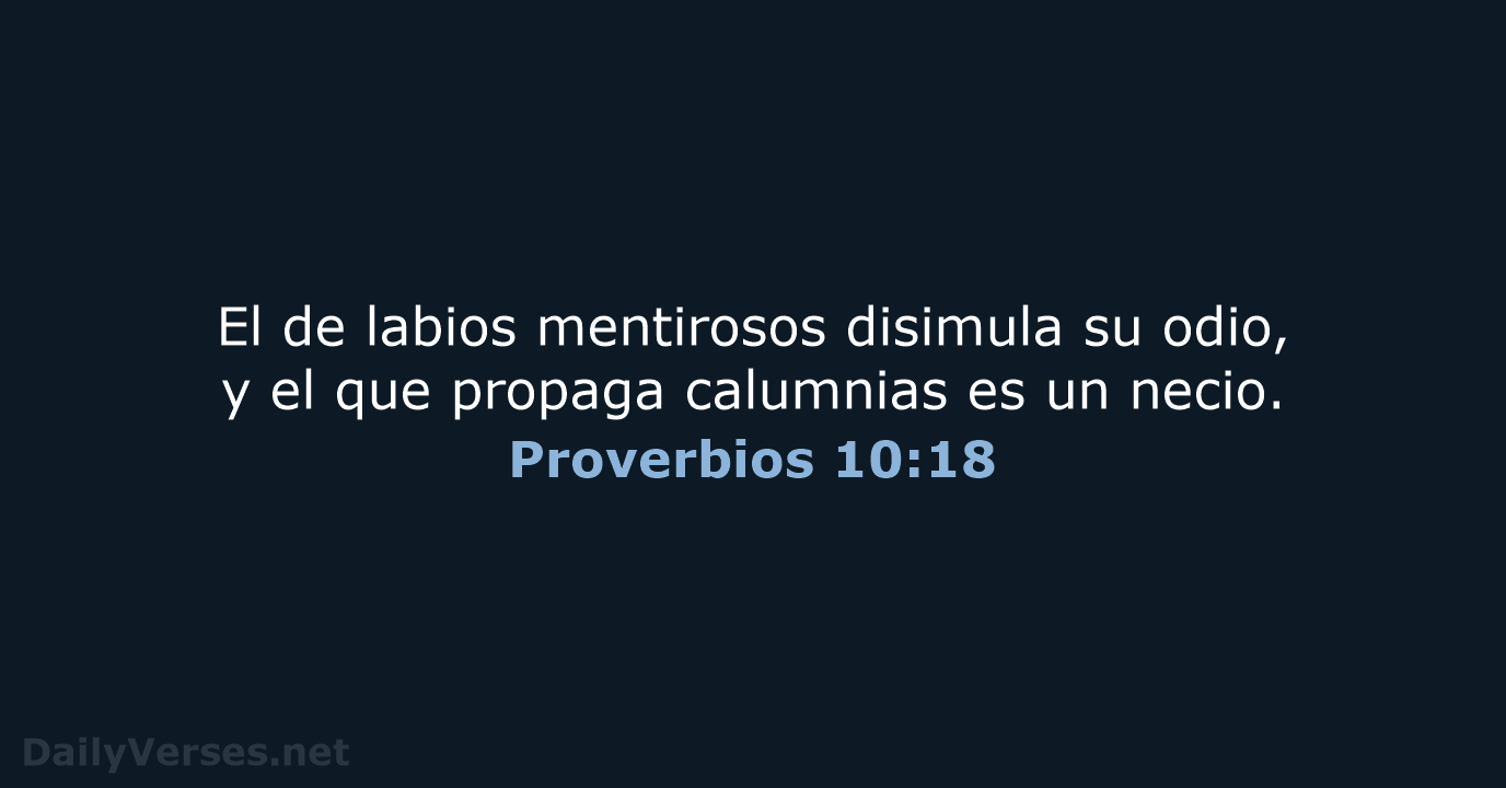 Proverbios 10:18 - NVI