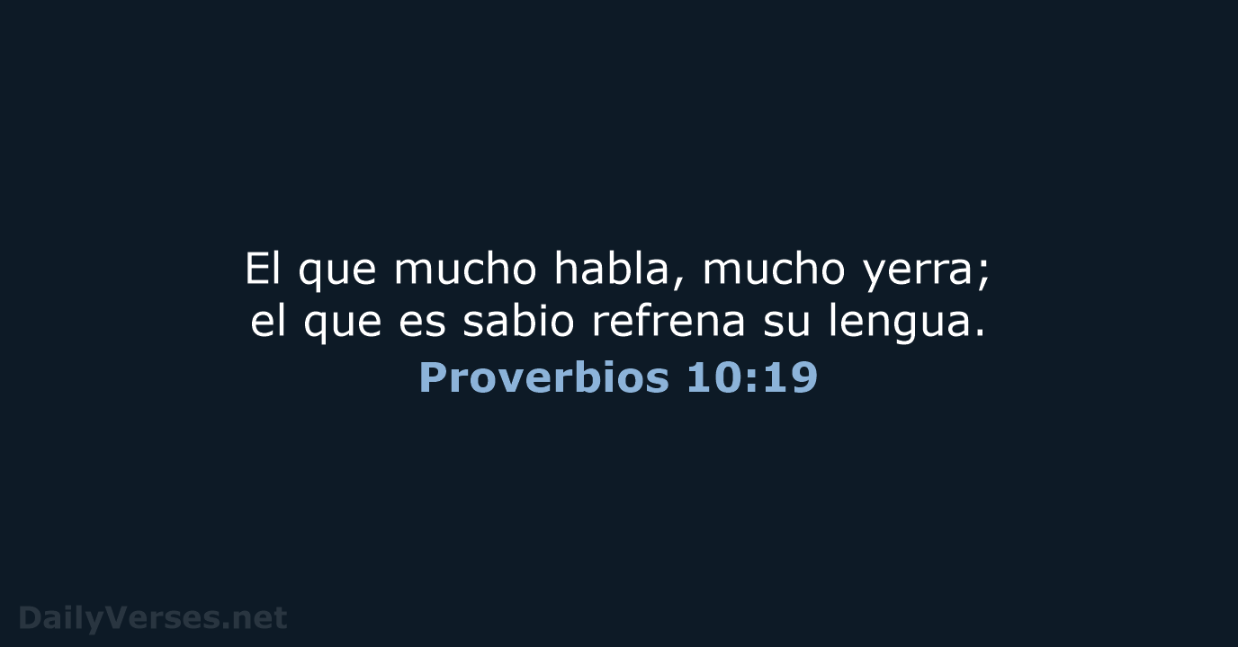 Proverbios 10:19 - NVI