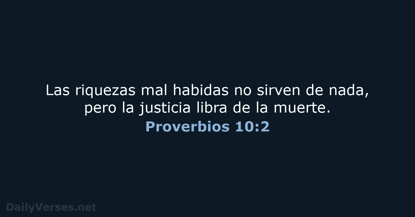 Proverbios 10:2 - NVI