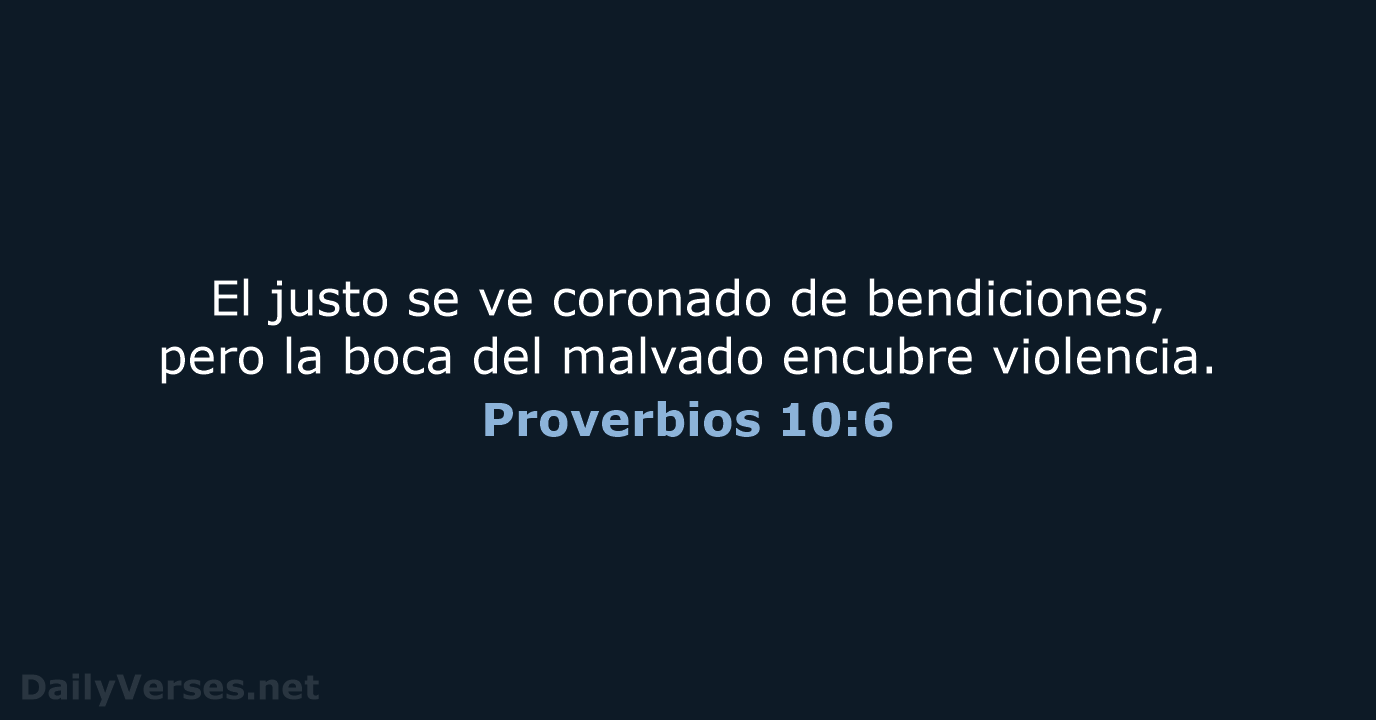 Proverbios 10:6 - NVI