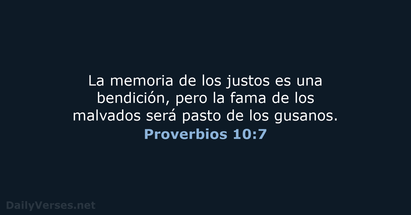 Proverbios 10:7 - NVI