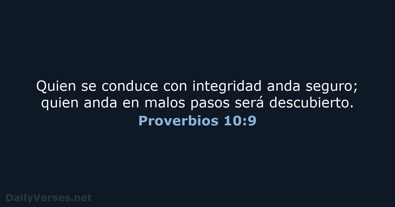 Proverbios 10:9 - NVI