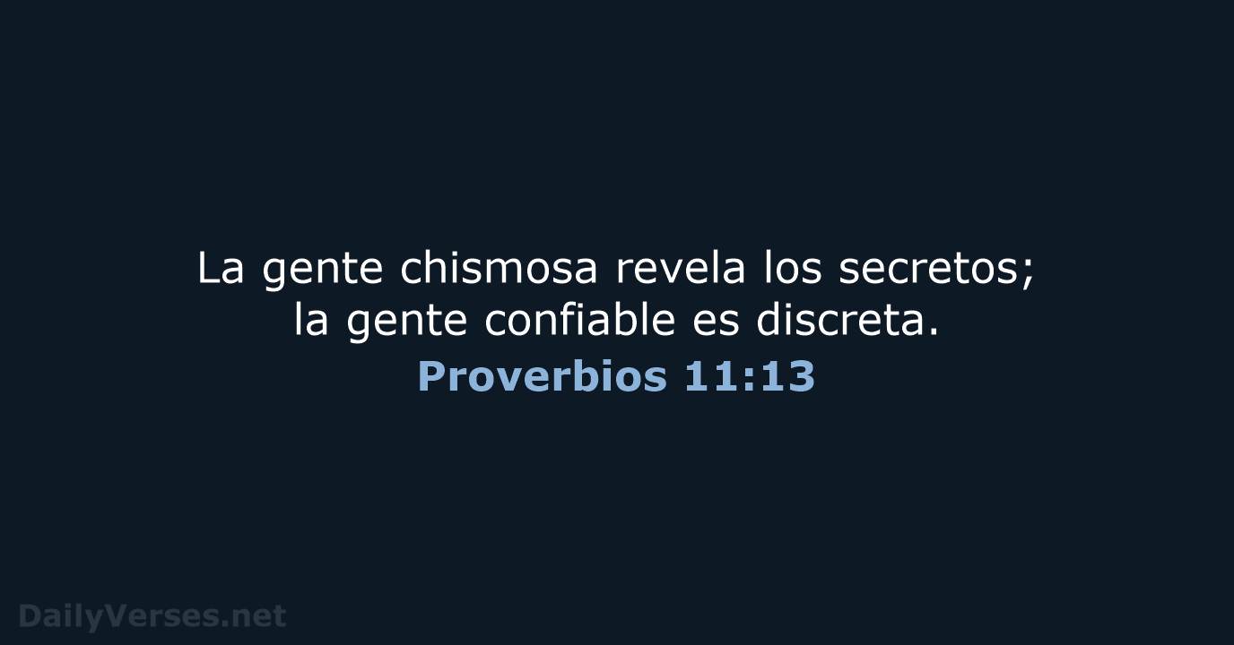 Proverbios 11:13 - NVI