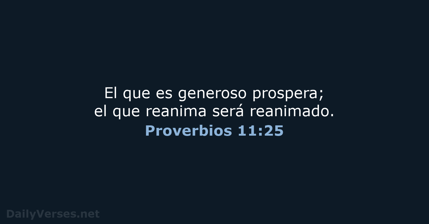 Proverbios 11:25 - NVI