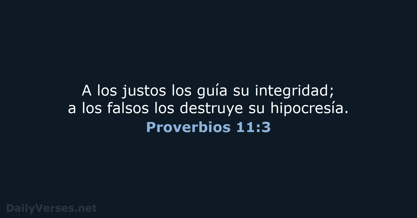 Proverbios 11:3 - NVI