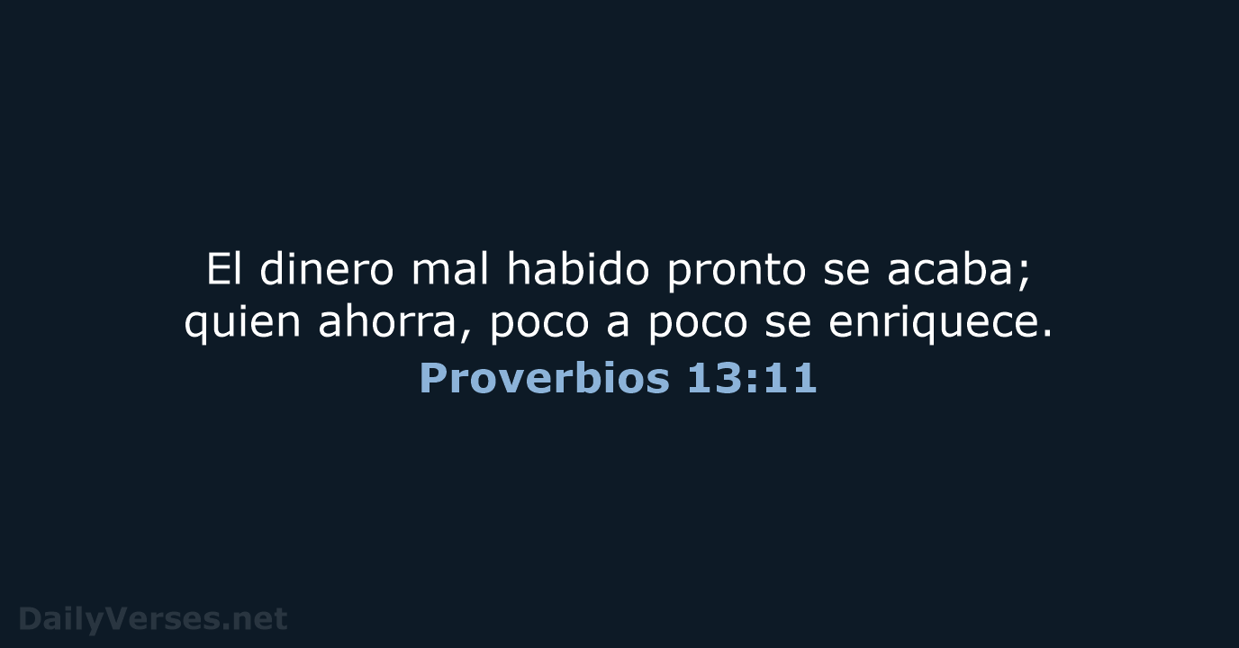 Proverbios 13:11 - NVI