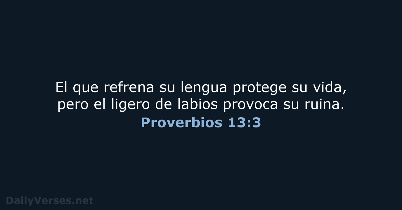 Proverbios 13:3 - NVI