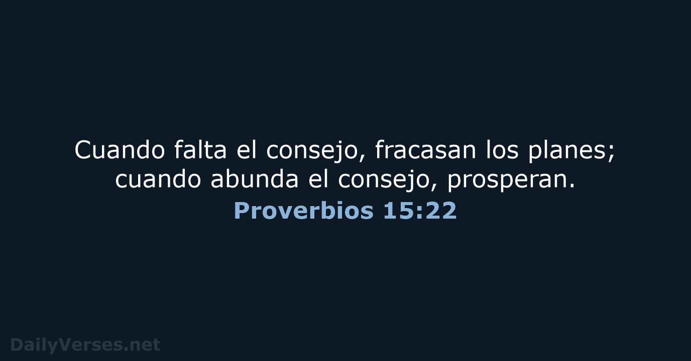 Proverbios 15:22 - NVI
