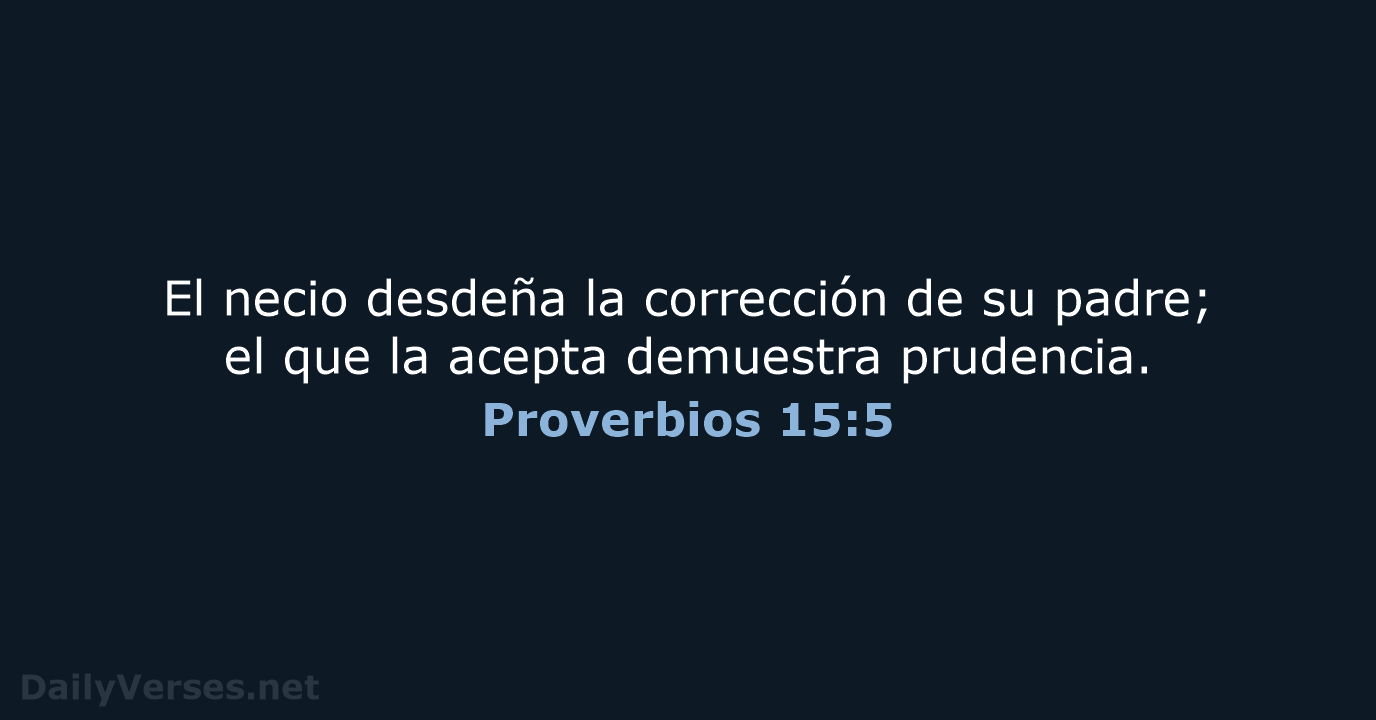 Proverbios 15:5 - NVI