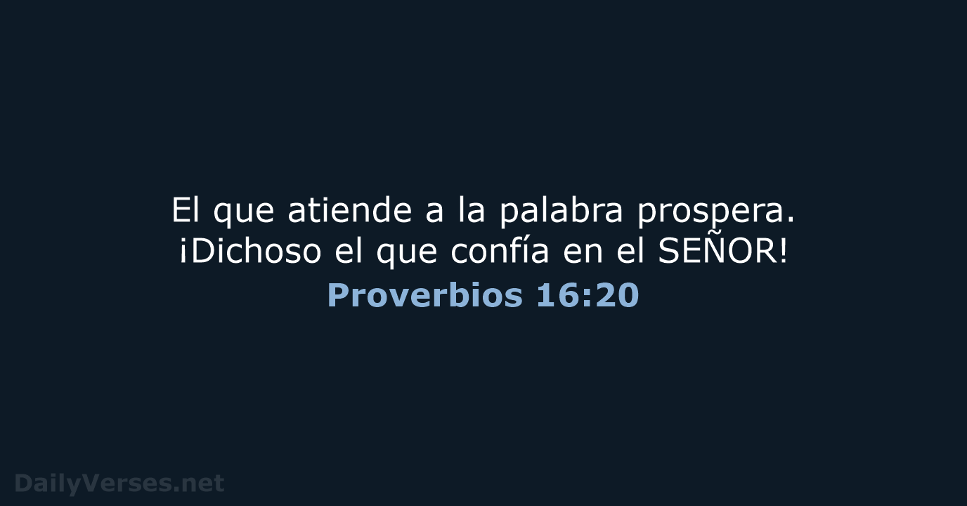 Proverbios 16:20 - NVI