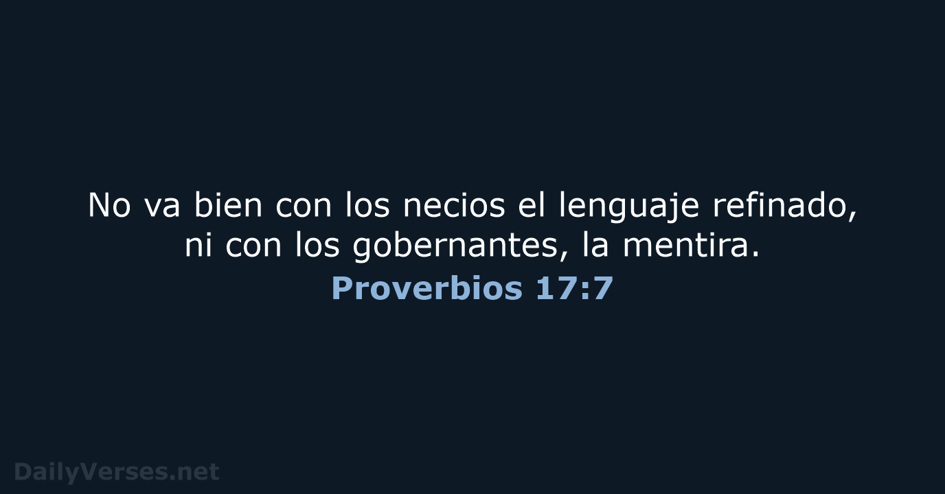 Proverbios 17:7 - NVI