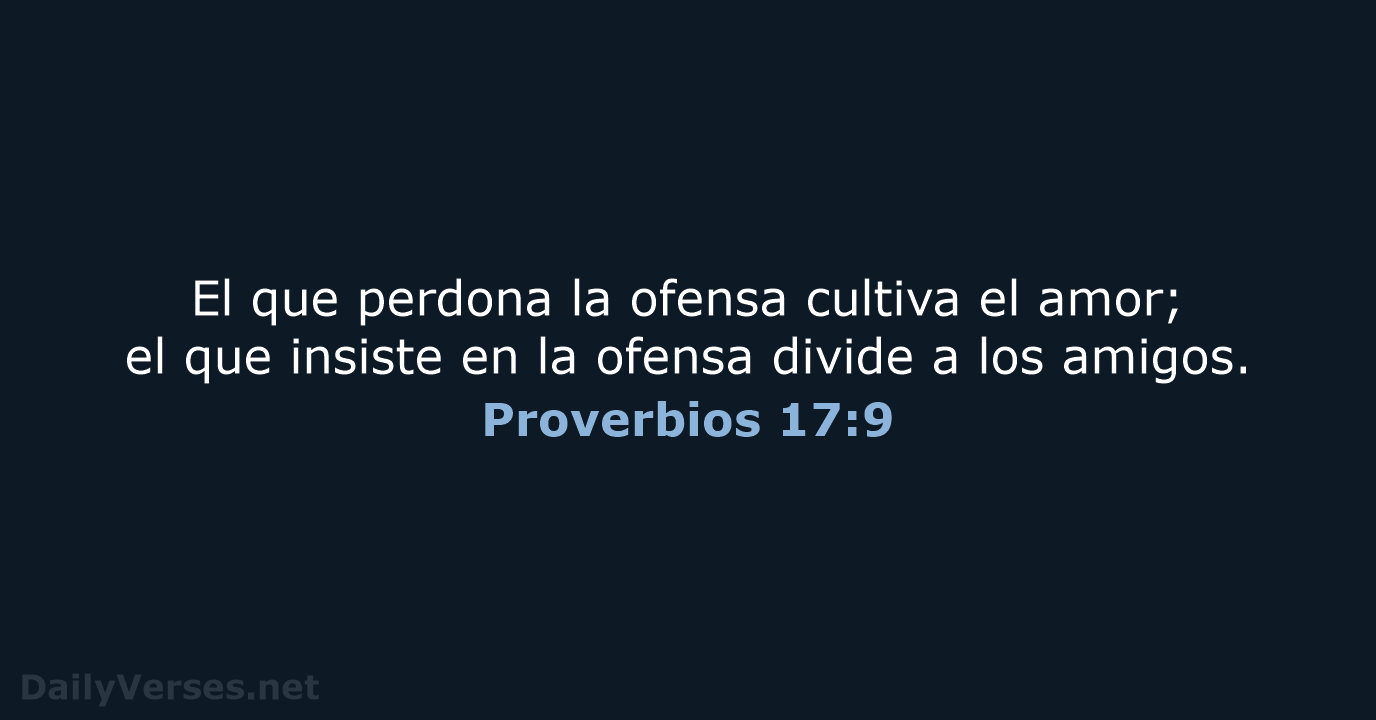 Proverbios 17:9 - NVI