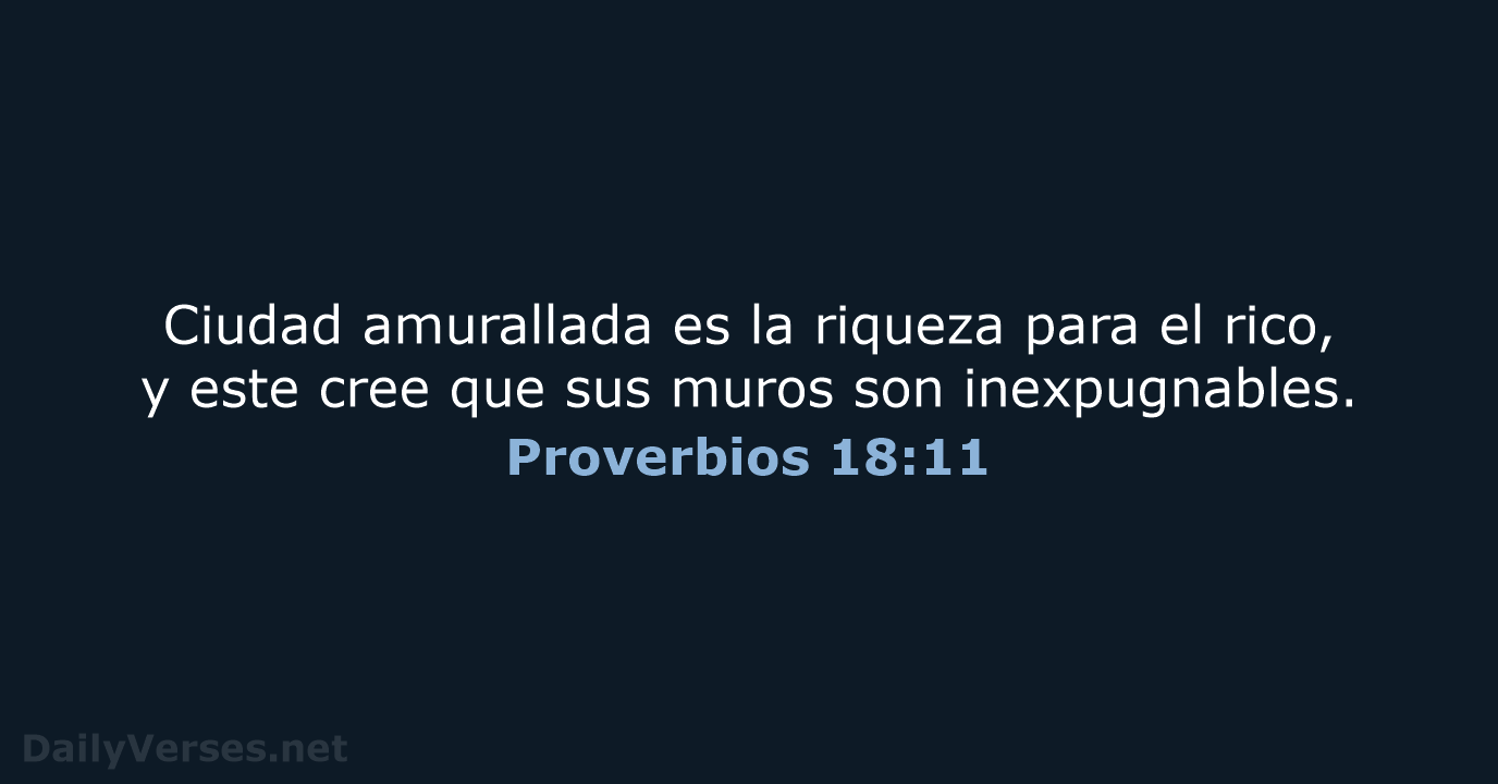 Proverbios 18:11 - NVI