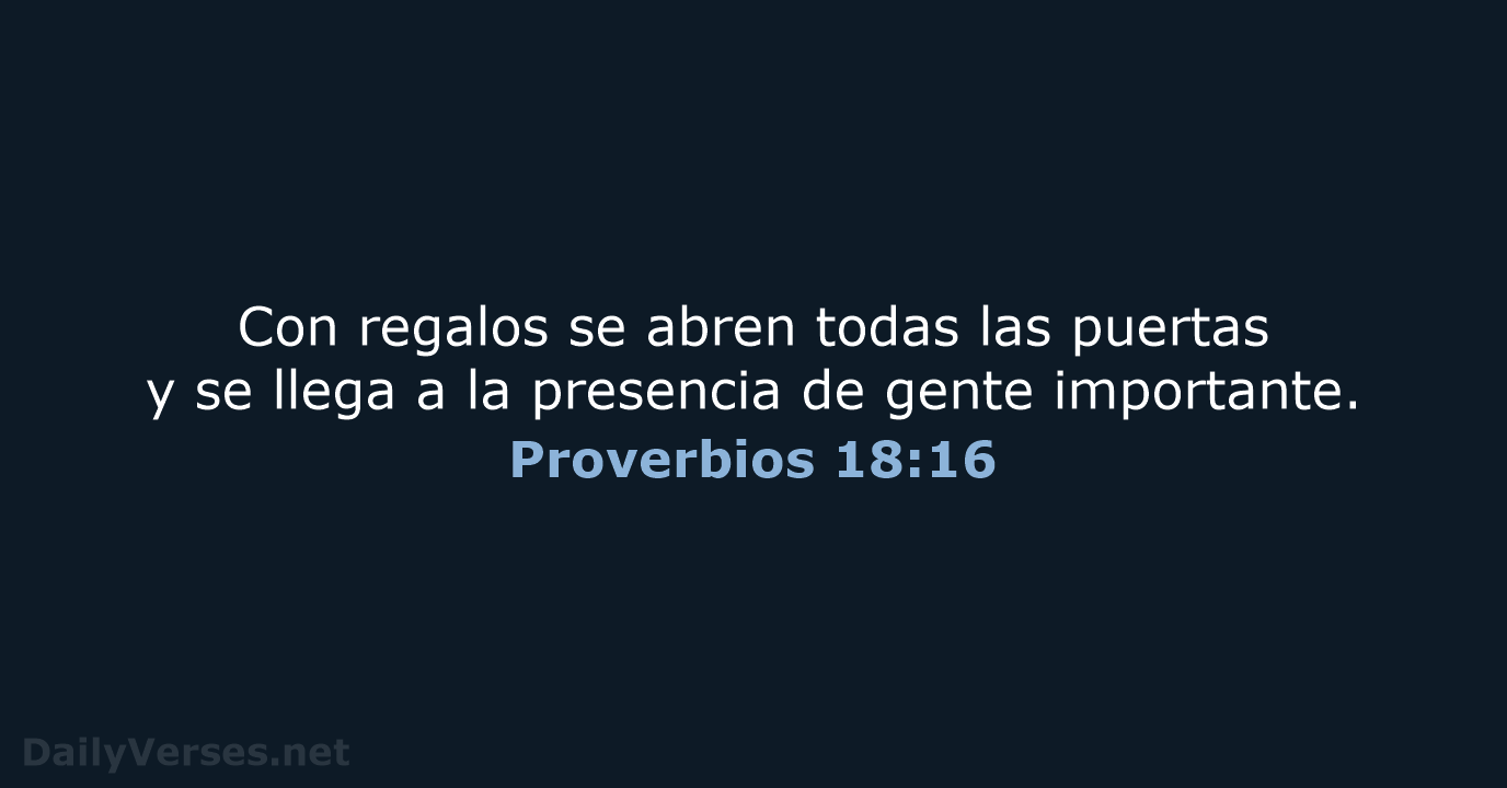 Proverbios 18:16 - NVI