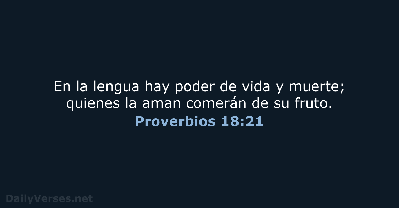 Proverbios 18:21 - NVI