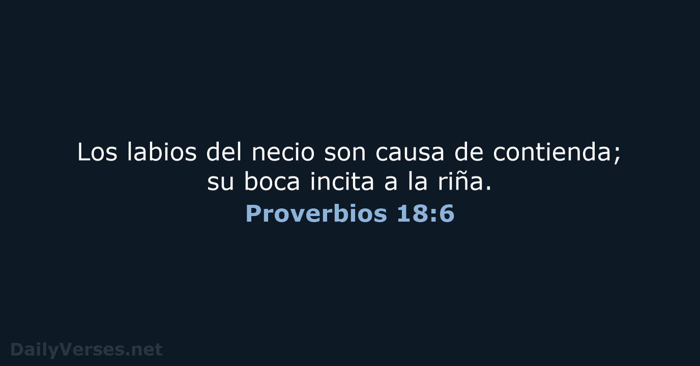 Proverbios 18:6 - NVI