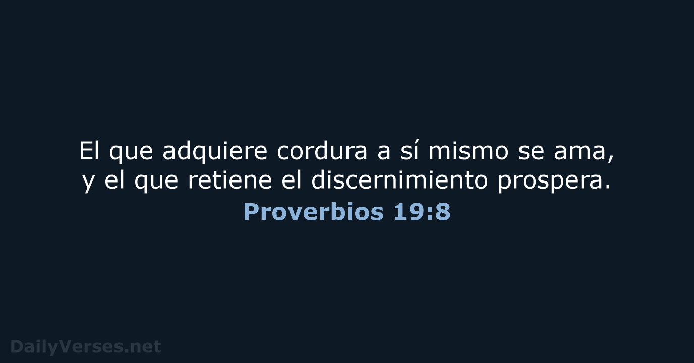 Proverbios 19:8 - NVI