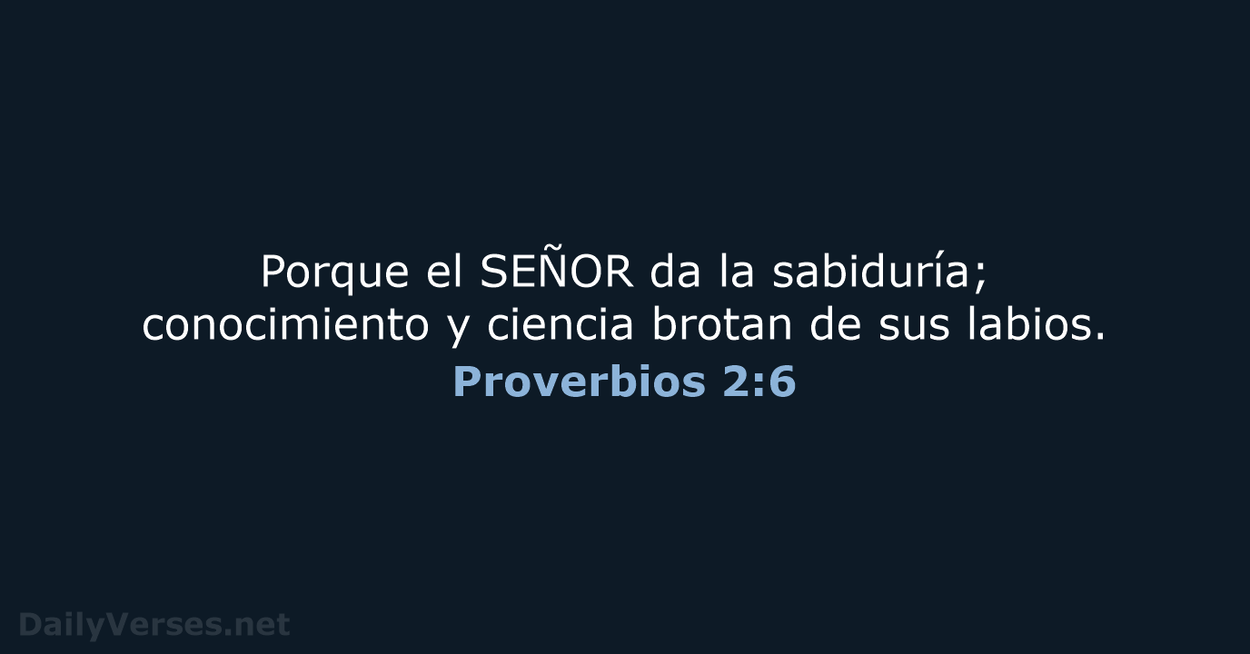 Proverbios 2:6 - NVI