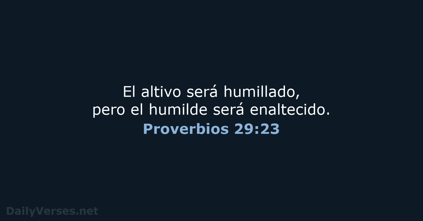Proverbios 29:23 - NVI