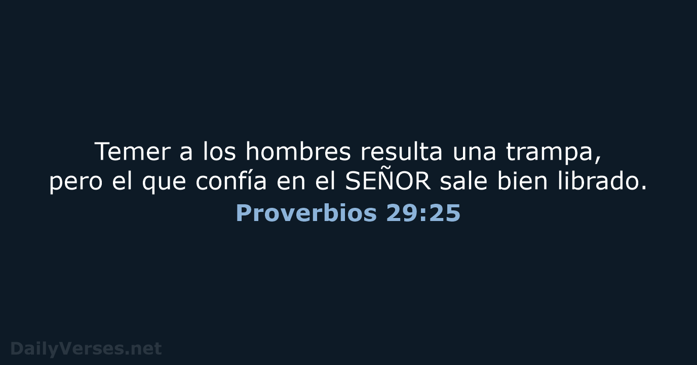 Proverbios 29:25 - NVI
