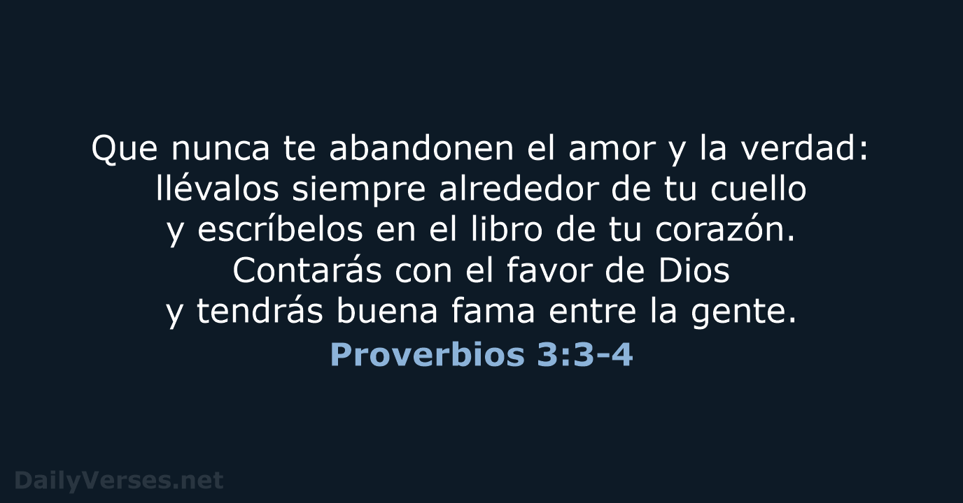 Proverbios 3:3-4 - NVI