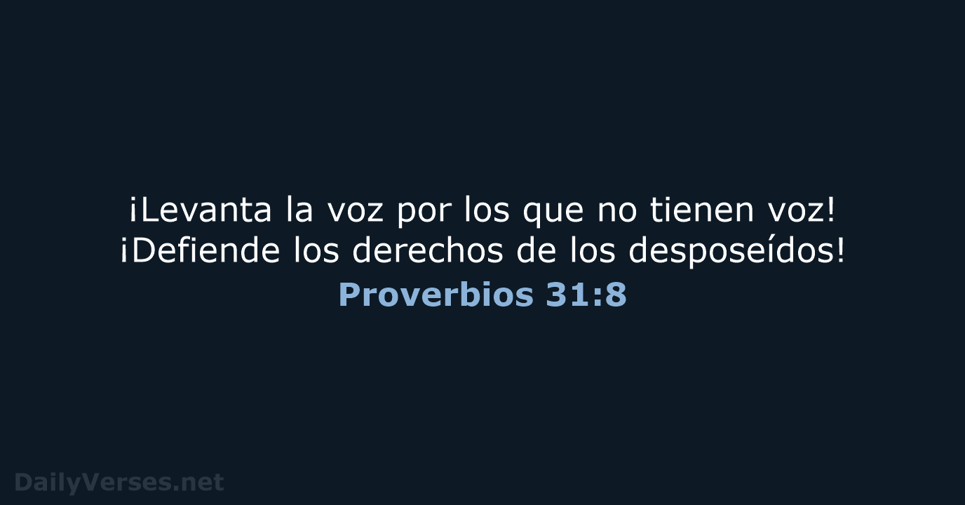 Proverbios 31:8 - NVI
