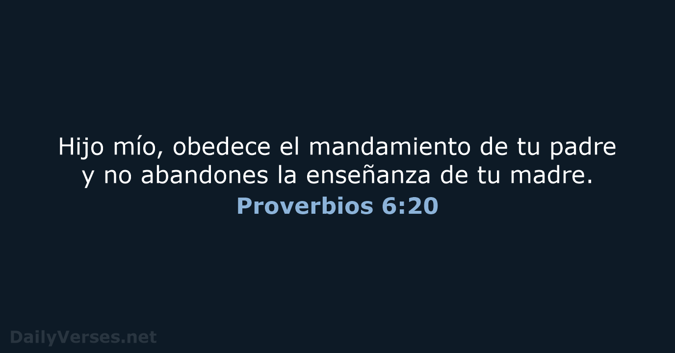 Proverbios 6:20 - NVI